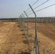 Security fencing around project land